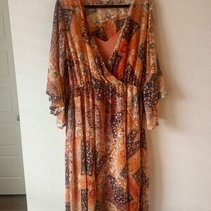 Avenue Vibrant Patchwork Maxi Dress